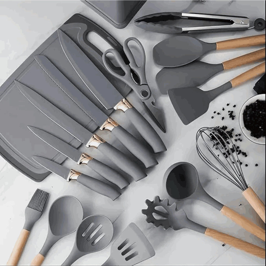 Juego de Utensilios de Cocina Gourmet de Lujo de 19 Piezas