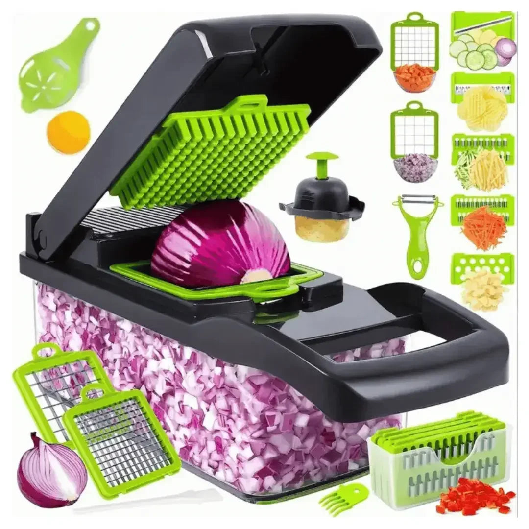 Cortador y Rebanador de Verduras Multifuncional 16 en 1
