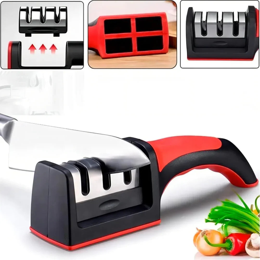 Afilador Profesional de Cuchillos y Tijeras 3 en 1