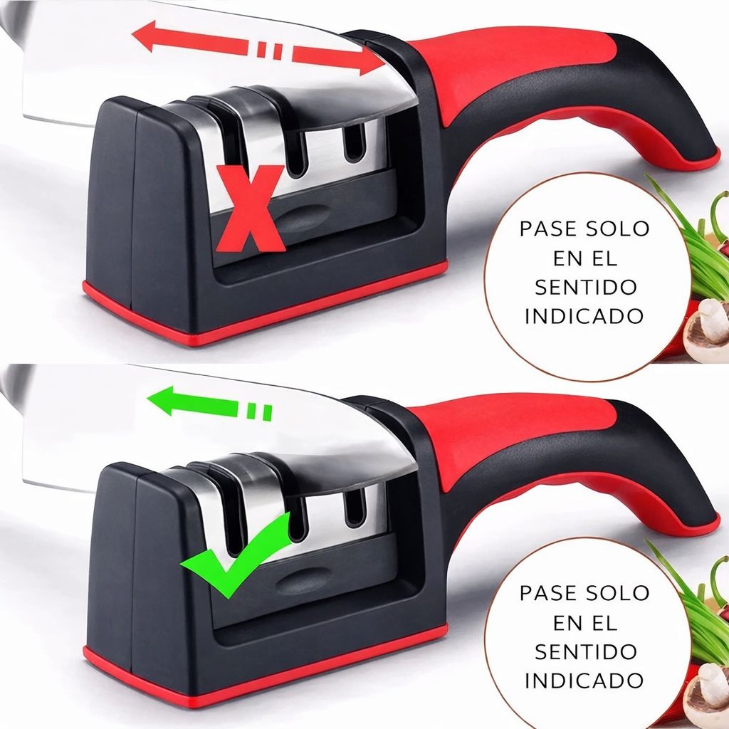 Afilador Profesional de Cuchillos y Tijeras 3 en 1