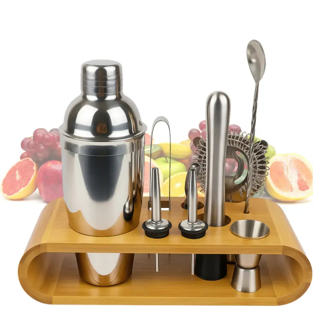 Kit de Coctelera Profesional de Acero Inoxidable para Barman, 10 Piezas