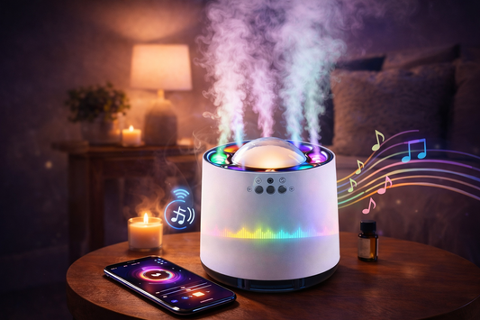 Humidificador Aromático con Luz LED y Ritmo Musical