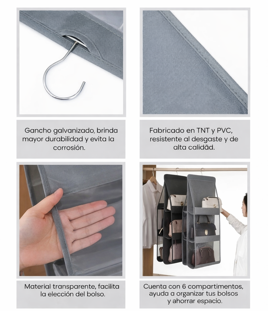 Organizador de Bolsos 6 Bolsillos