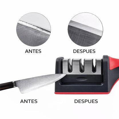 Afilador Profesional de Cuchillos y Tijeras 3 en 1