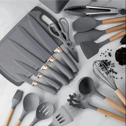 Juego de Utensilios de Cocina Gourmet de Lujo de 19 Piezas